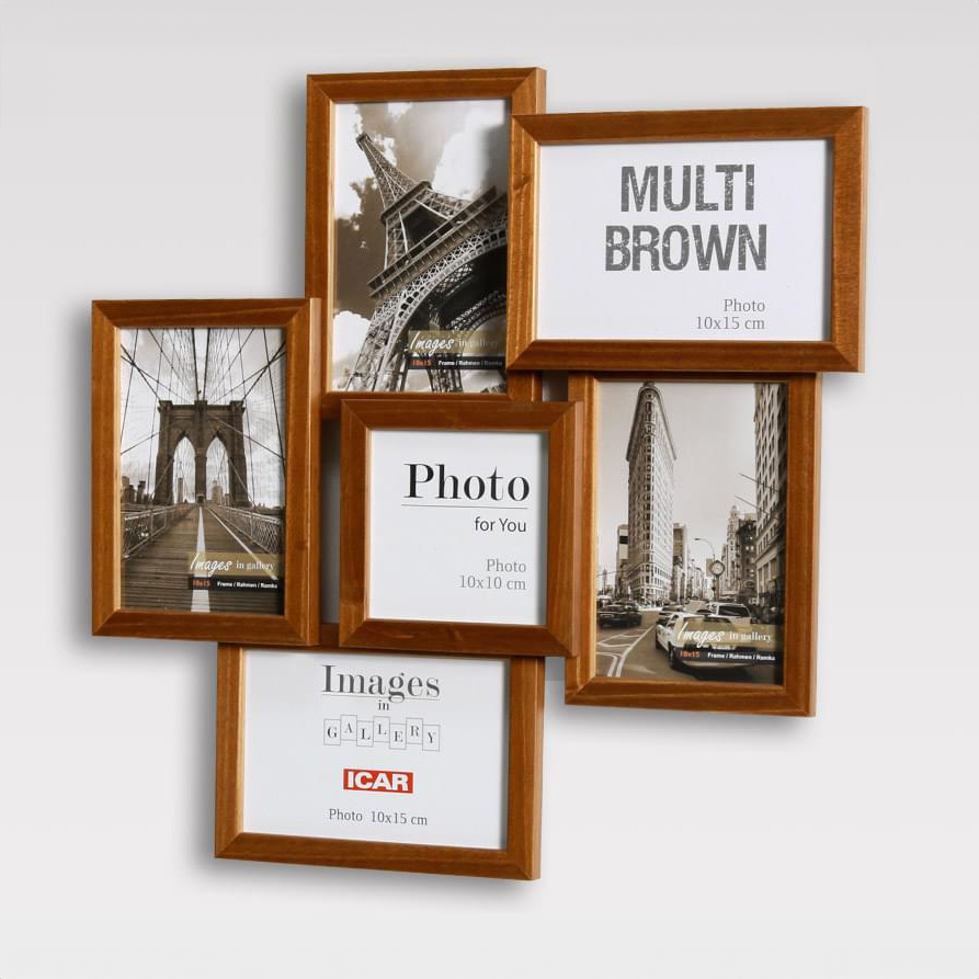 Holzrahmen Galerie MULTI BROWN 61 4N dunkelbraun